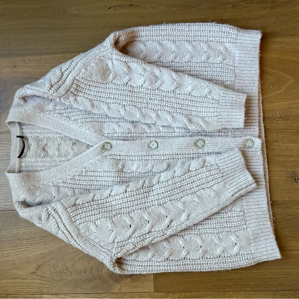 Cable Cocoon Cardigan oatmeal - Picture 3 of 12